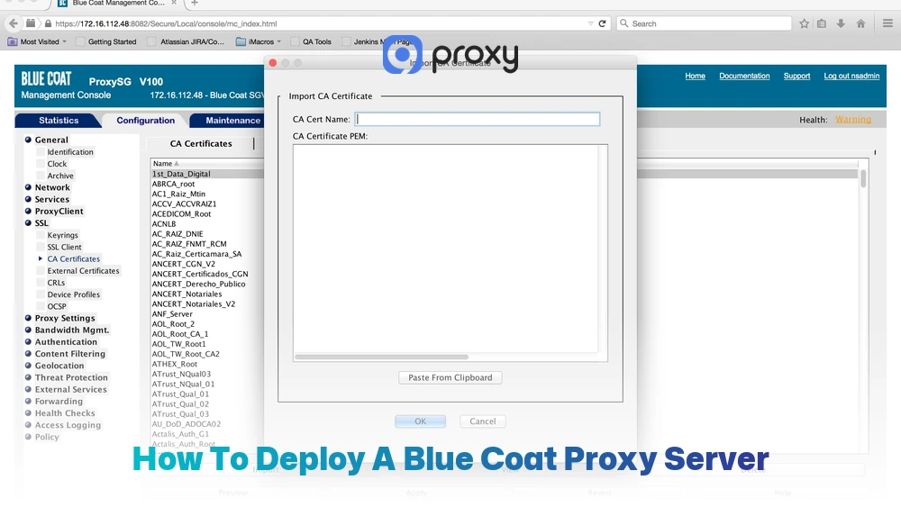 How to Deploy a Blue Coat Proxy Server