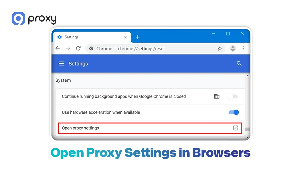 Open Proxy Settings in Browsers