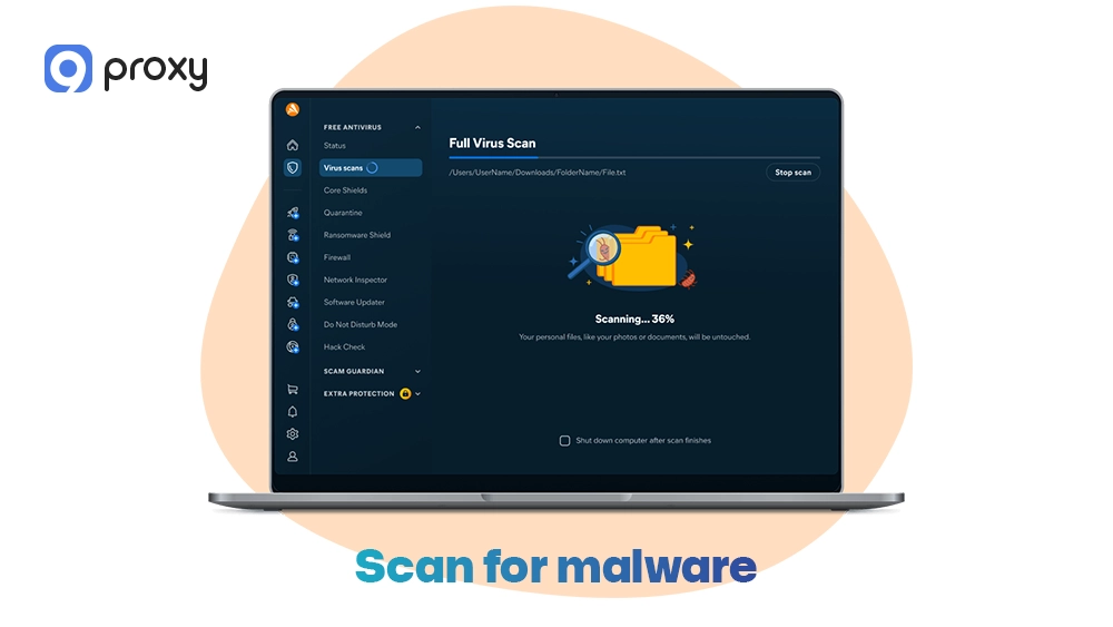 Scan for malware