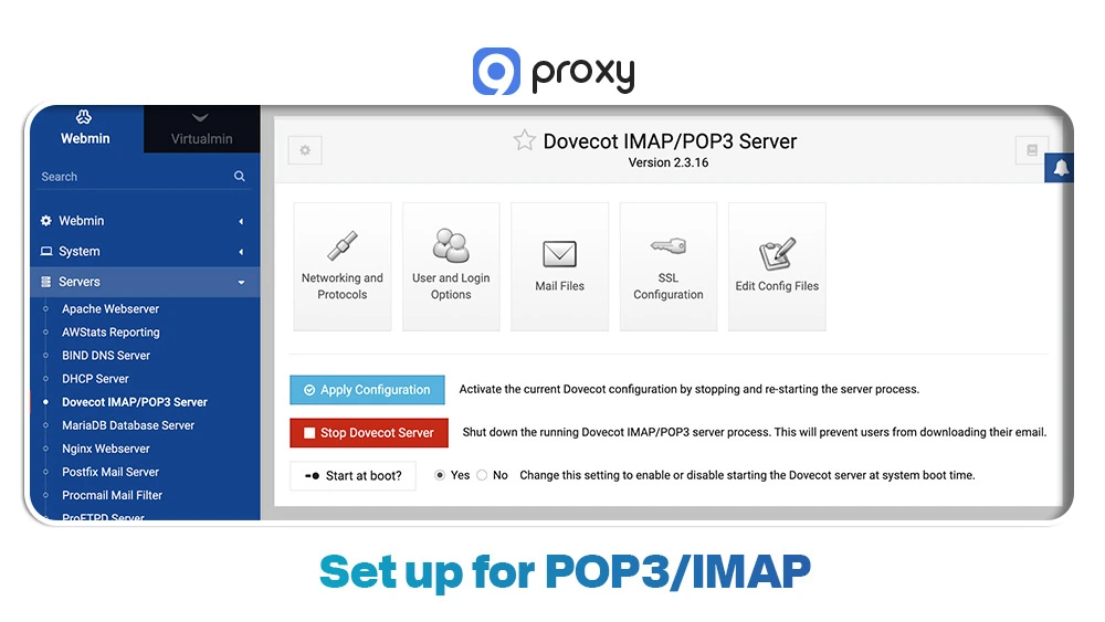Set up for POP3/IMAP