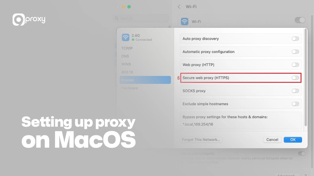 Setting up proxy on MacOS