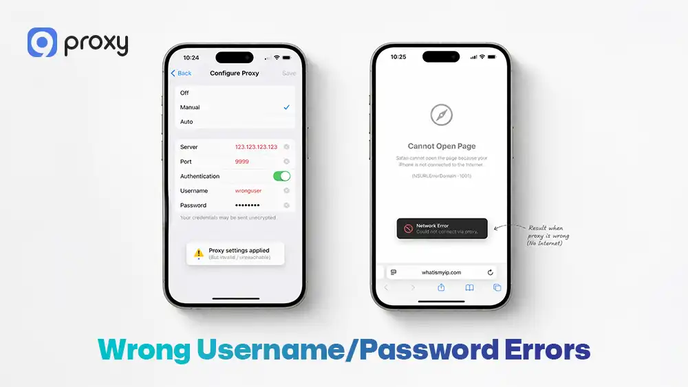 Wrong Username/Password Errors
