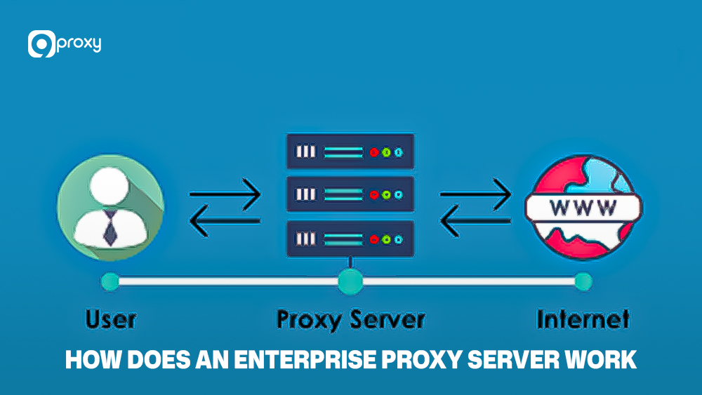 How does an enterprise proxy server work