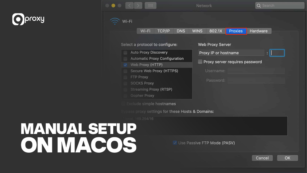 Manual setup on MacOS