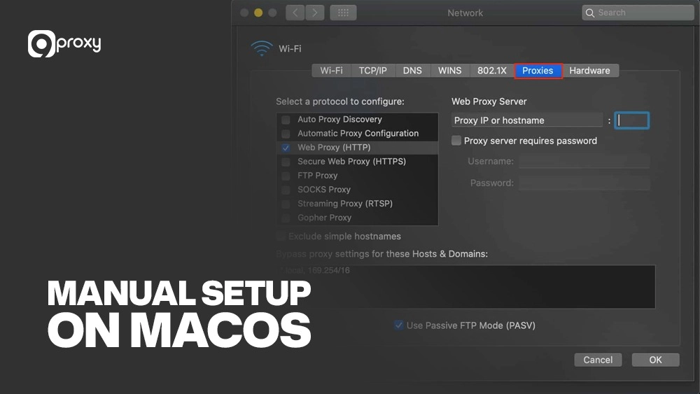 Manual setup on MacOS