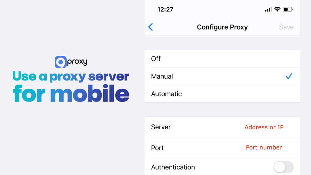 Use a proxy server for mobile