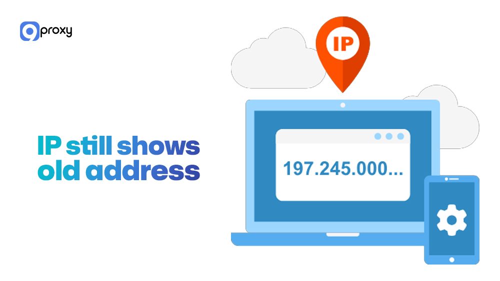 IP still shows old address