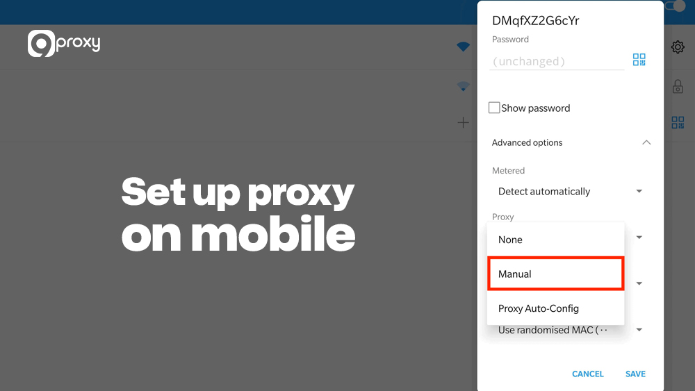 Set up proxy on different platforms on mobile