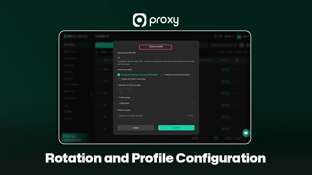 Rotation and Profile Configuration