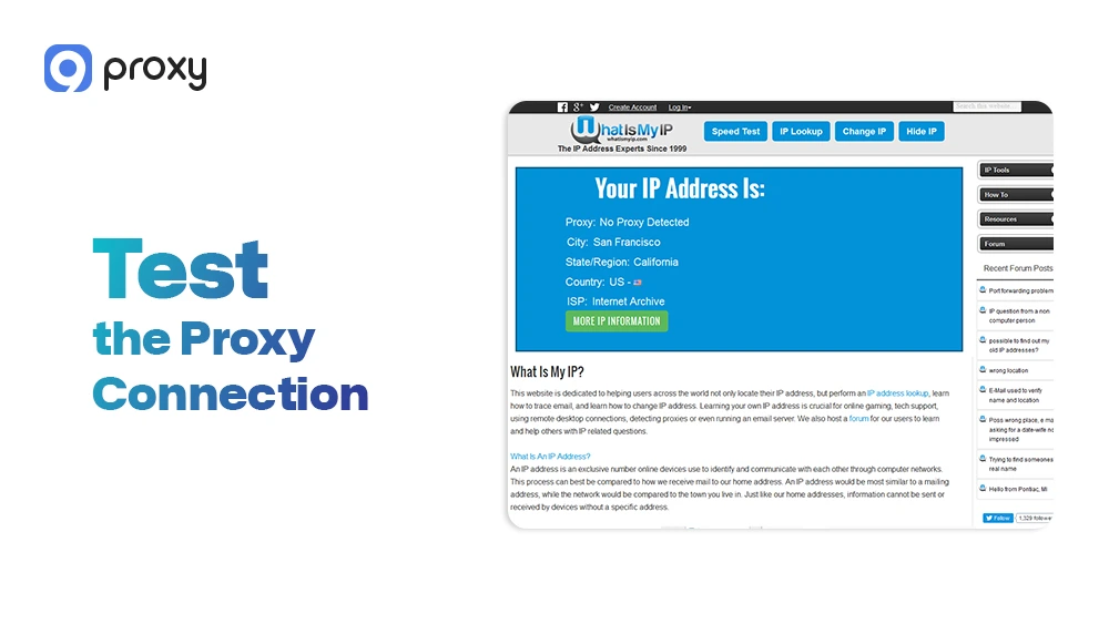 Test the Proxy Connection