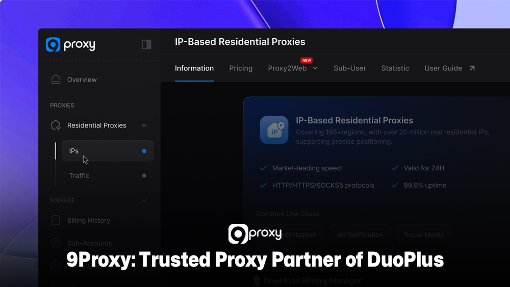 9Proxy: Trusted Proxy Partner of DuoPlus