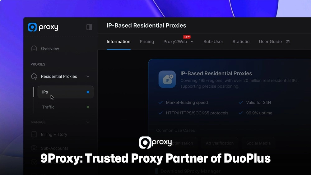 9Proxy: Trusted Proxy Partner of DuoPlus
