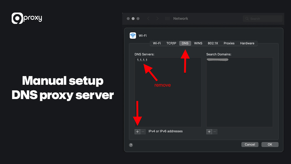 Manual setup DNS proxy server