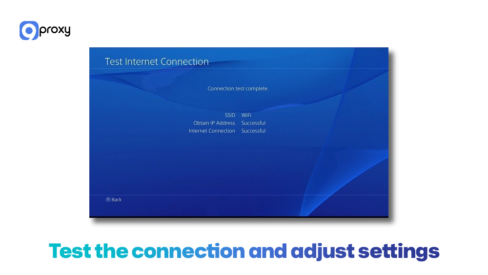 Test the connection and adjust settings