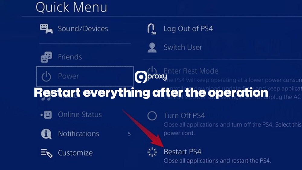 Restart everything after the operation