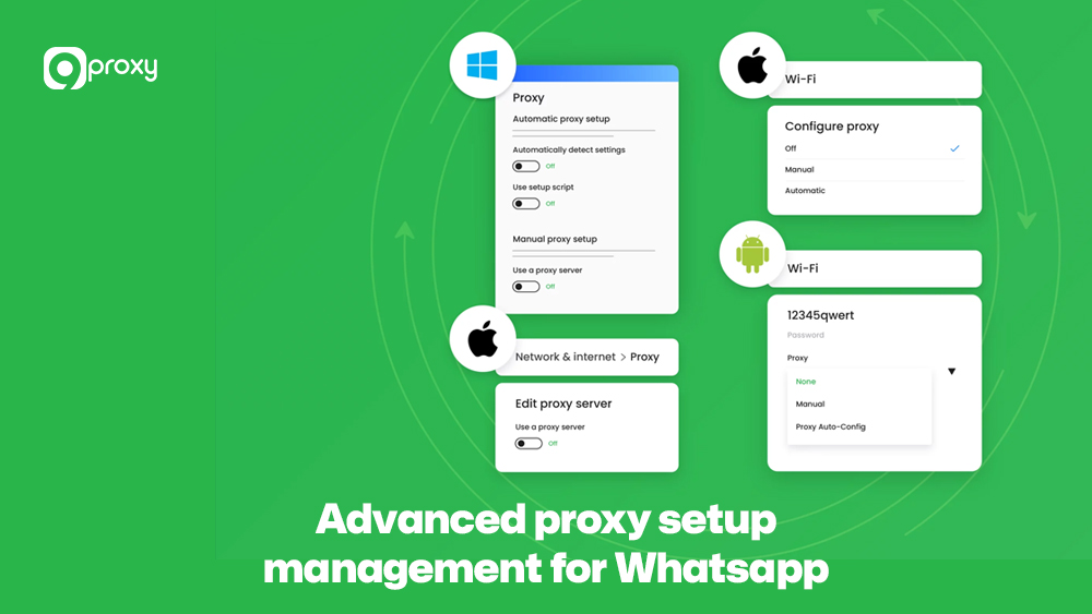 Advanced proxy setup and management for Whatsapp