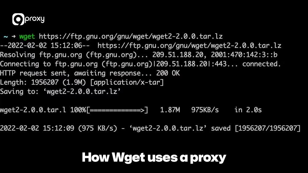 How Wget uses a proxy