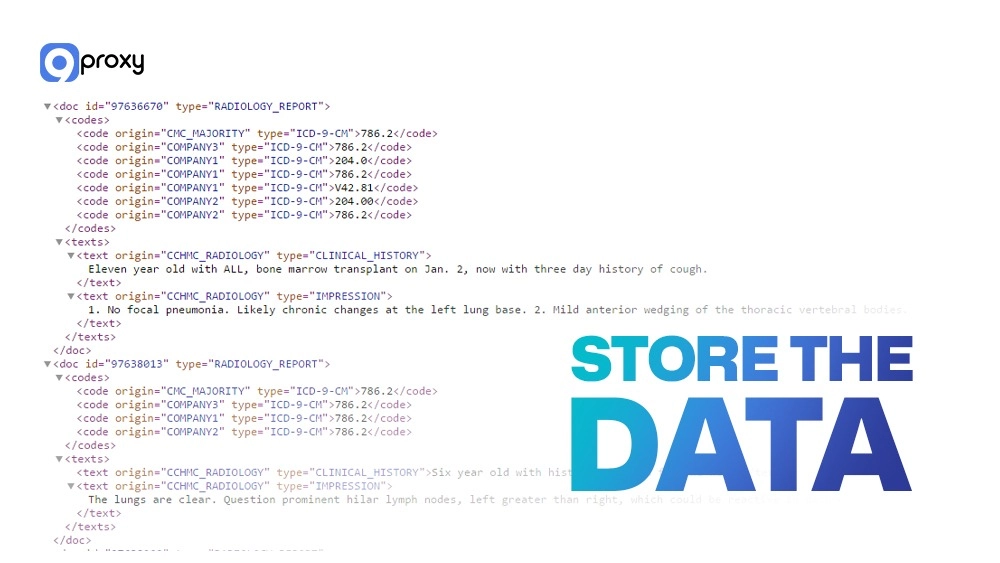 Store the data