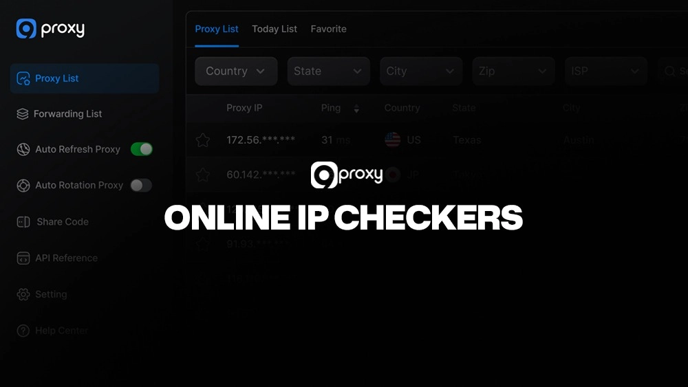 Online IP checkers