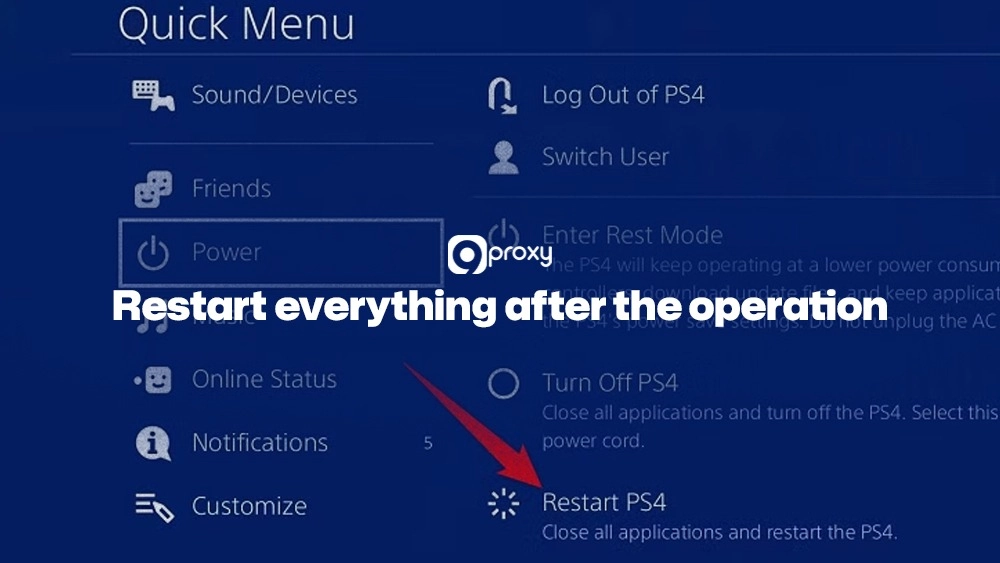 Restart everything after the operation