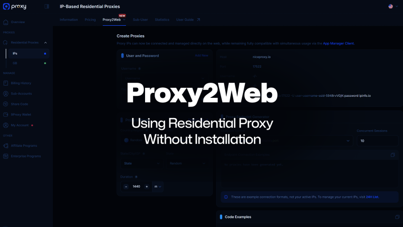 Proxy2Web: Using Residential Proxy Without Installation (No-App Solution)