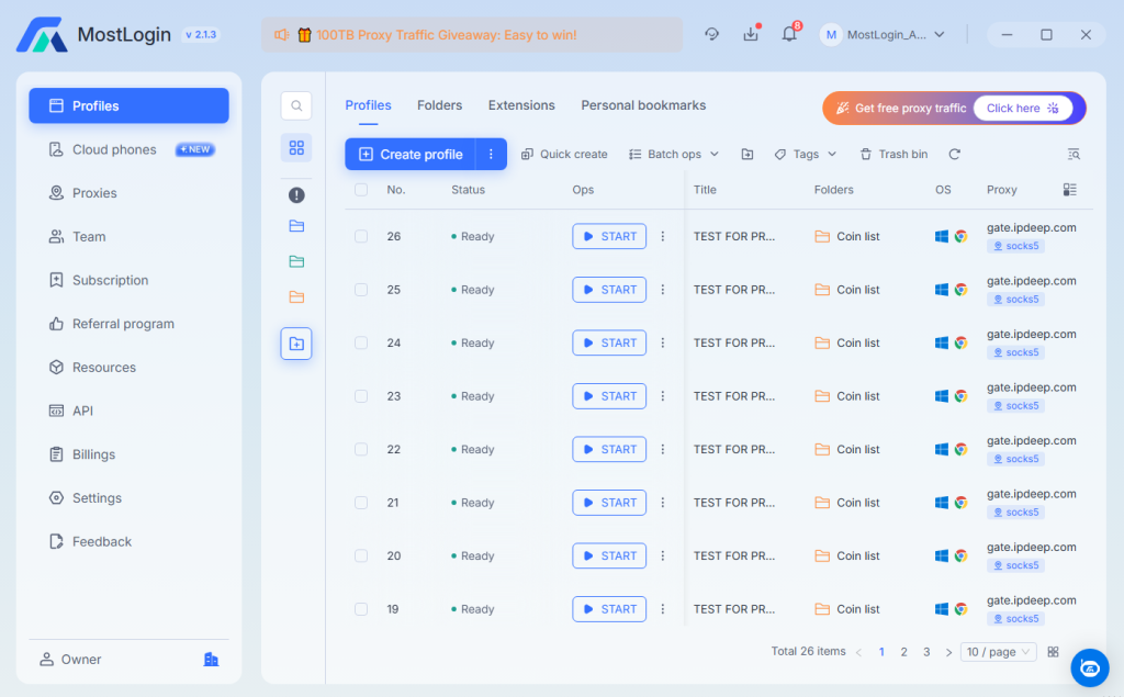 Trình duyệt chống phát hiện Mostlogin