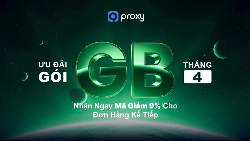 Gói Ưu Đãi GB Tháng 4: Nhận Hoàn 9% Cho Đơn Hàng Tiếp Theo