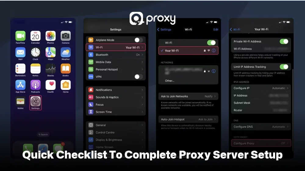 Quick Checklist To Complete Proxy Server Setup