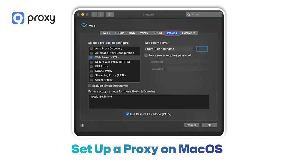 Set Up a Proxy on MacOS