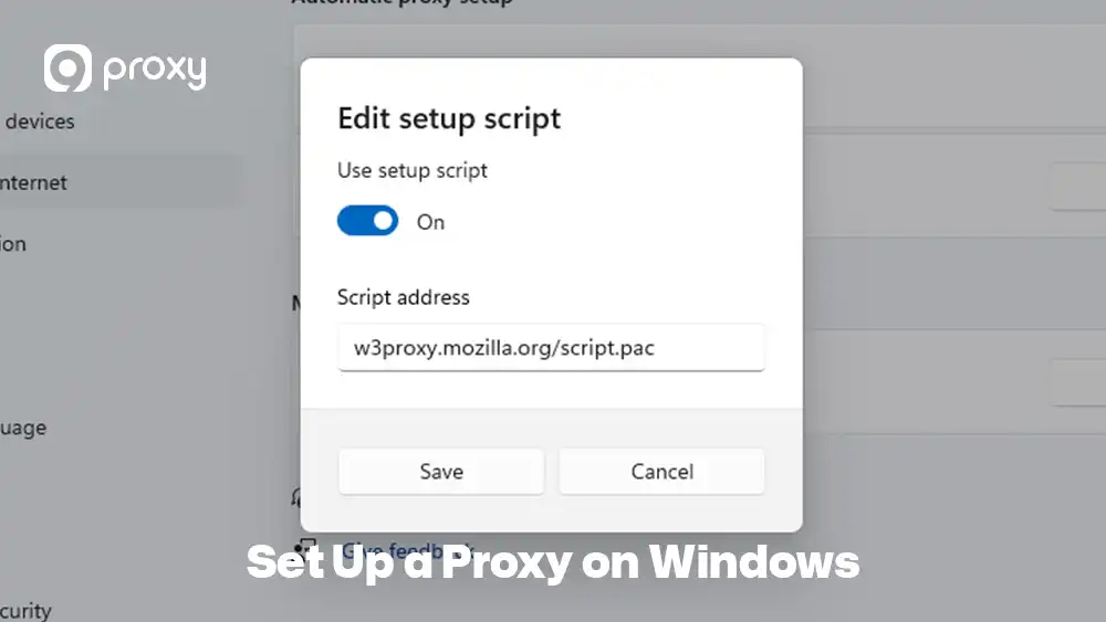 Set Up a Proxy on Windows
