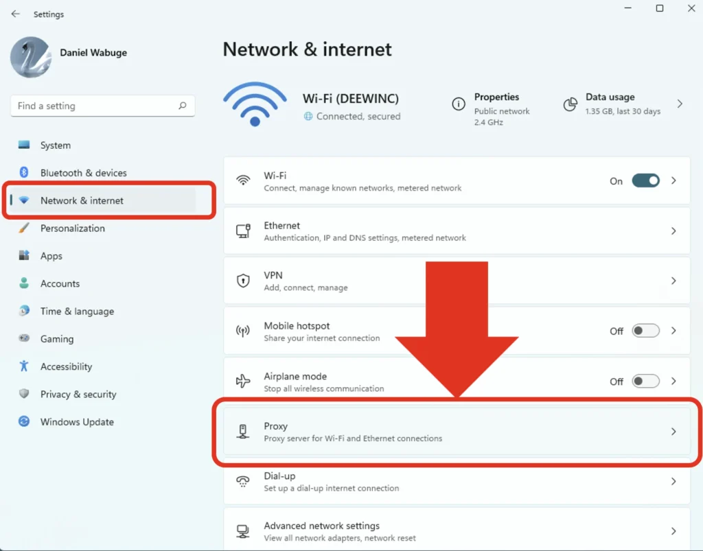 How to turn off a proxy server when experiencing network connectivity issues