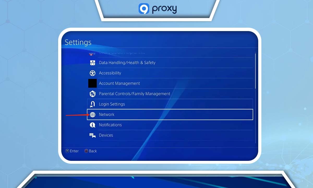 Mở cài đặt Mạng