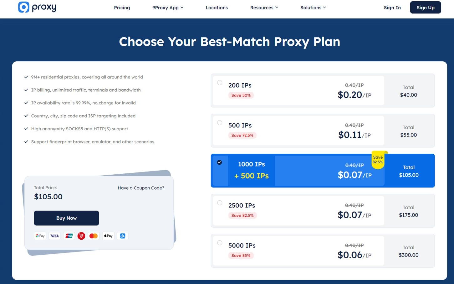 Choose 9proxy for a seamless