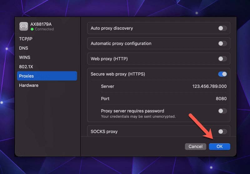 点击 “确定”（OK） 以保存更改
