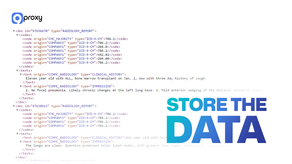 Store the data