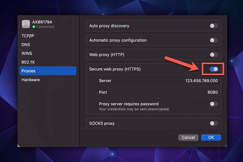 例如 HTTP 代理 或 HTTPS 代理
