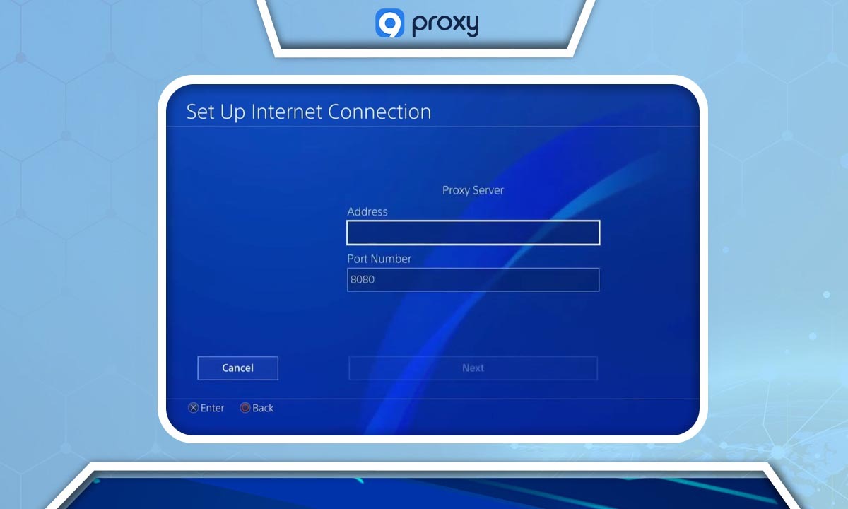 Nhập địa chỉ IP và cổng