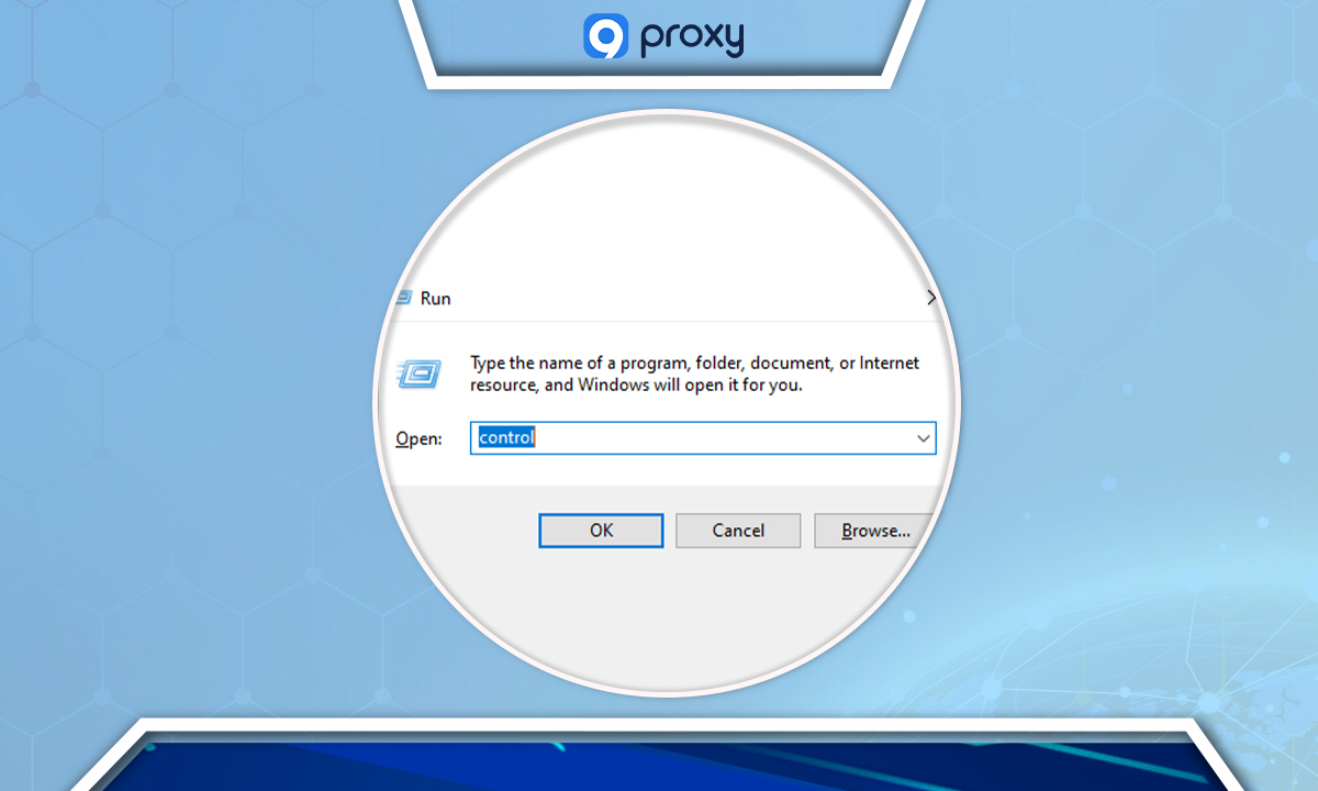 Control” and press Enter to open the Control Panel
