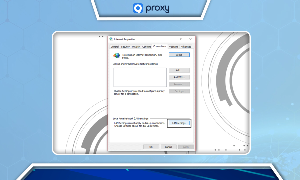 Deselect Proxy Settings Step 2